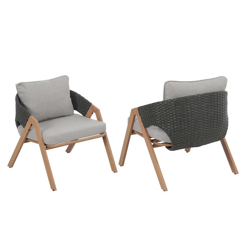 Christopher Knight Home - Eulalia Outdoor Wicker Rattan Chair (Set of 2)