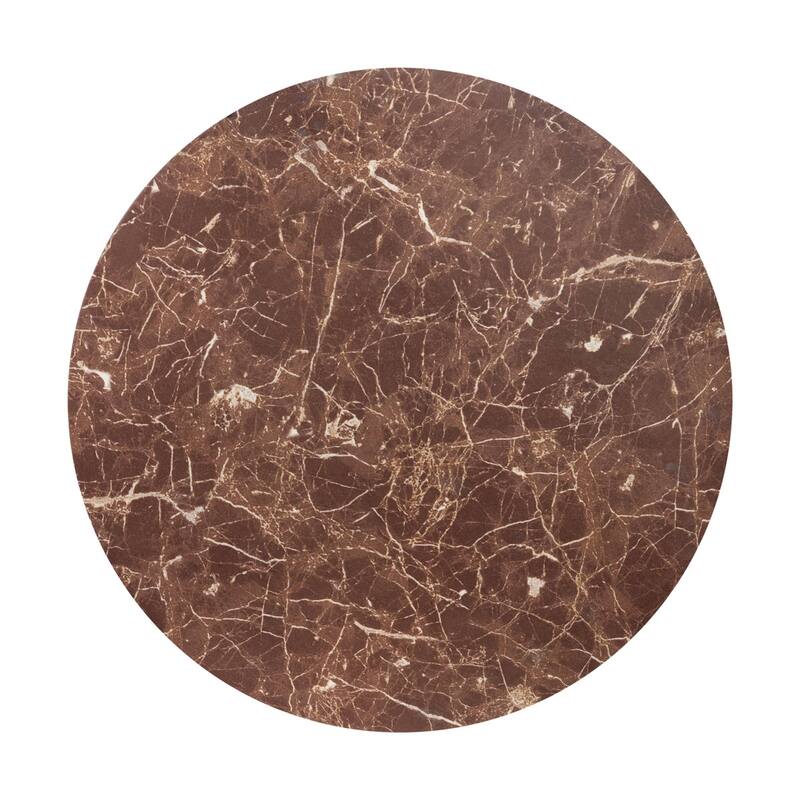 Folda Sculpted Concrete Pedestal Side Table