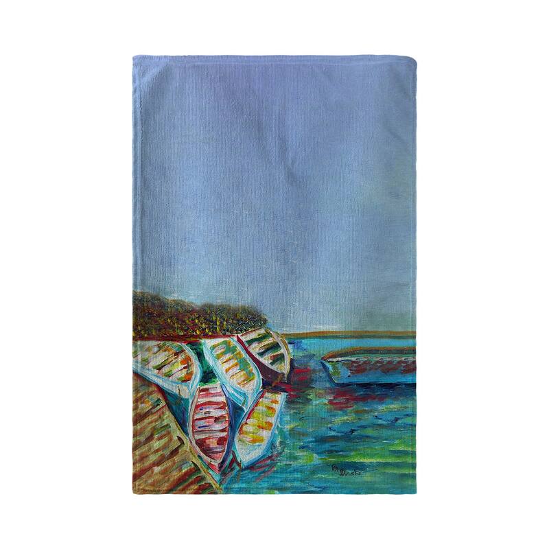 Six Rowboats Kitchen Towel - 16x25