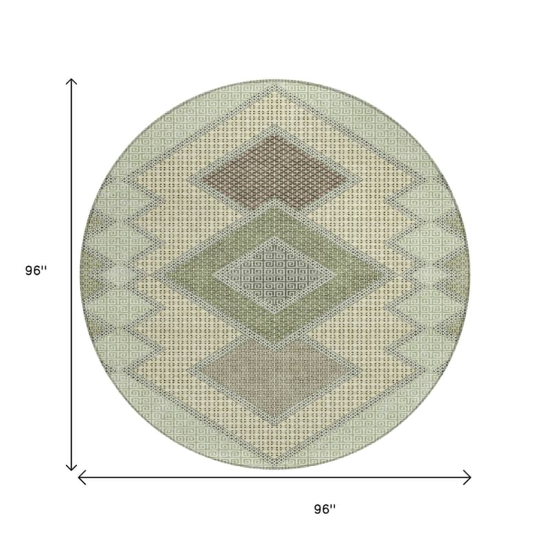 HomeRoots Geometric Transitional Rectangle Outdoor Rug