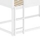 preview thumbnail 5 of 14, Wooden House Bunk Bed with Convertible Slide and Ladder,Twin Over Twin