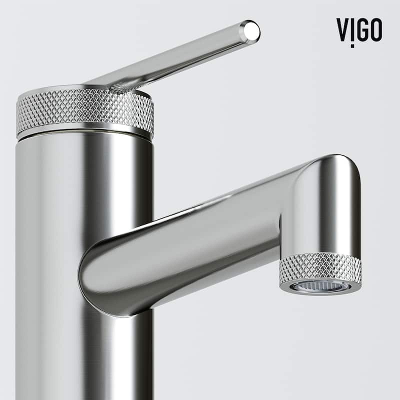 VIGO Sterling 7" H Single Handle Single Hole Bathroom Faucet