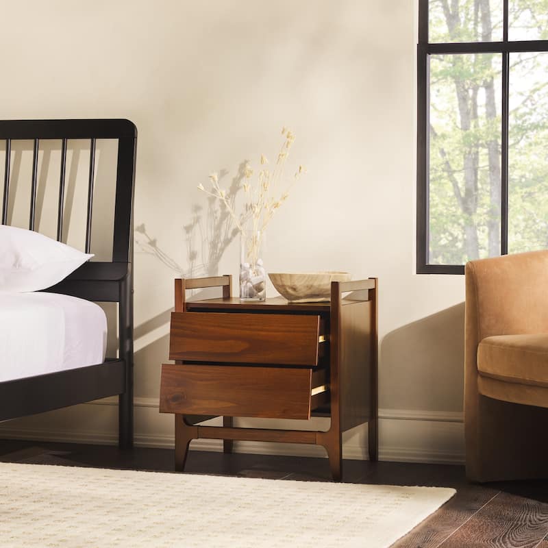 Middlebrook Designs Mid-Century Modern Solid Wood Nightstand