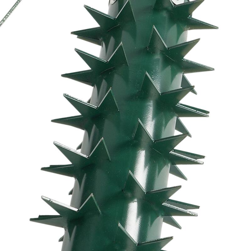 Green Lawn Aerator with Heavy-Duty Galvanized Steel Drum and Double Spikes and Rubber Handle - (17.3 x 6.7 x 59.8) in