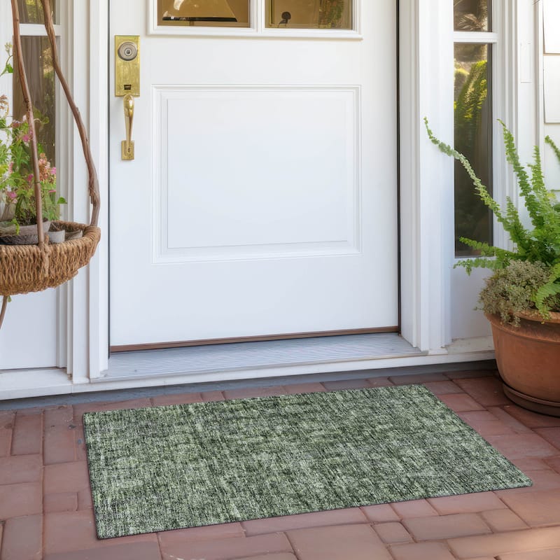 Machine Washable Indoor/ Outdoor Vintage Traditional Chantille Rug
