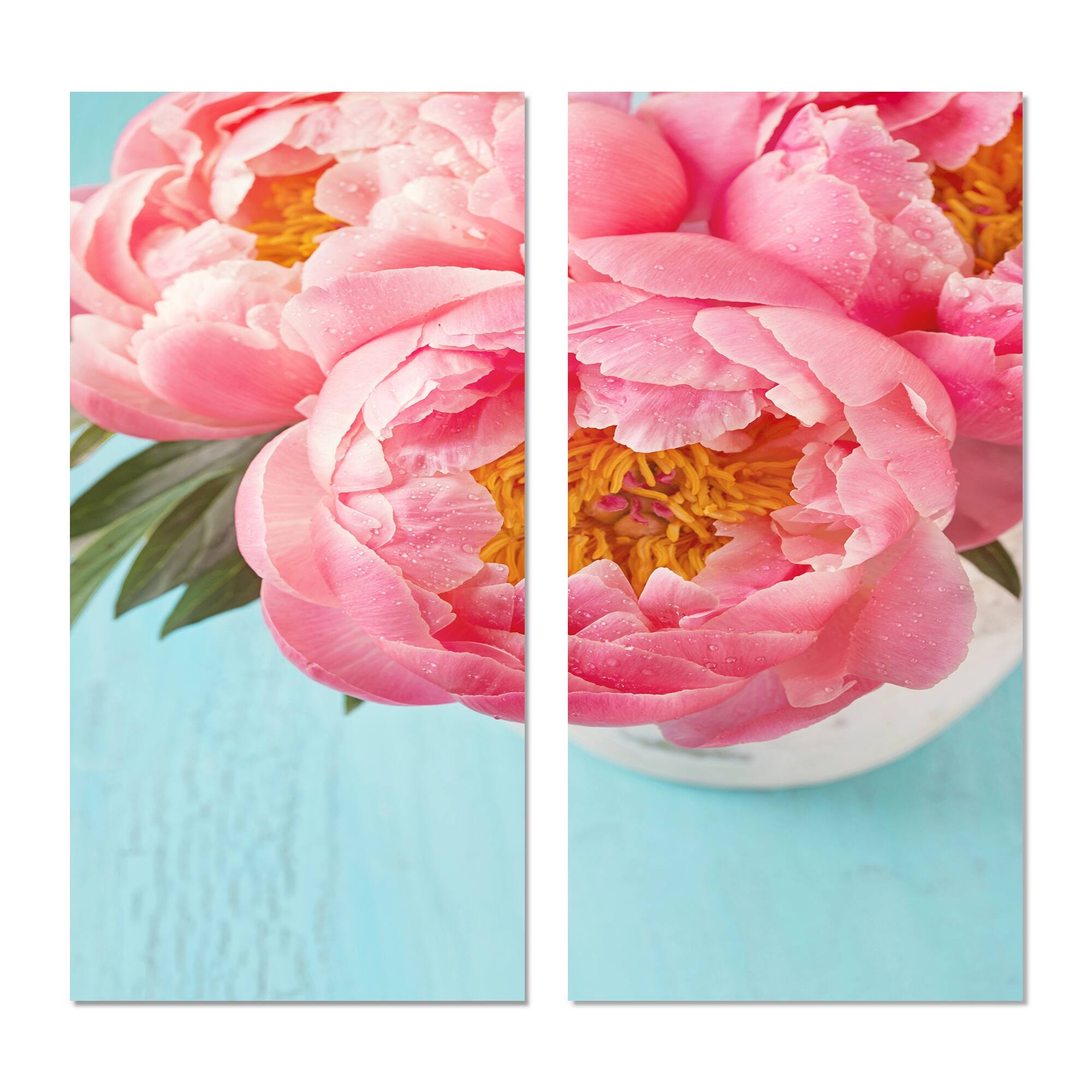 Designart "Bunch of Light Pink Peony Flowers" Floral Canvas Wall Art