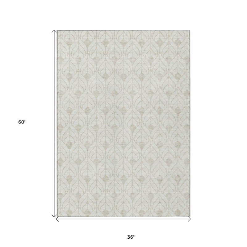 HomeRoots Geometric Transitional Rectangle Outdoor Rug