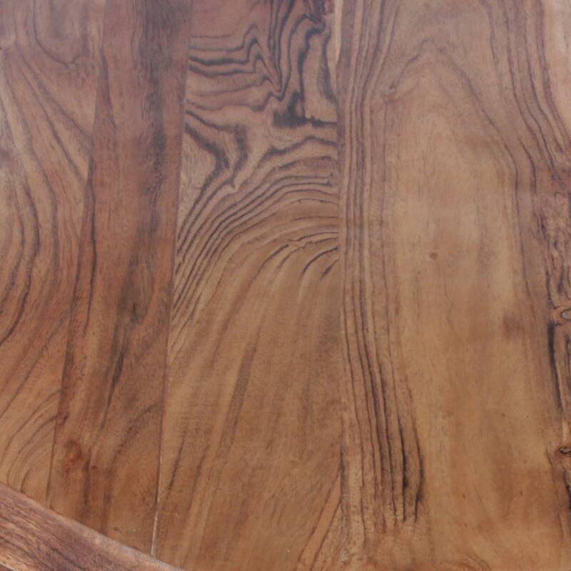 Bon 33 Inch Diamond Shape Acacia Wood Coffee Table With Smooth Top, Natural Brown