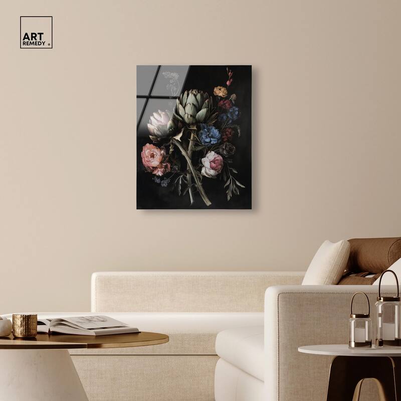Moody Artichoke III Acrylic by Art Remedy, Ready to Hang