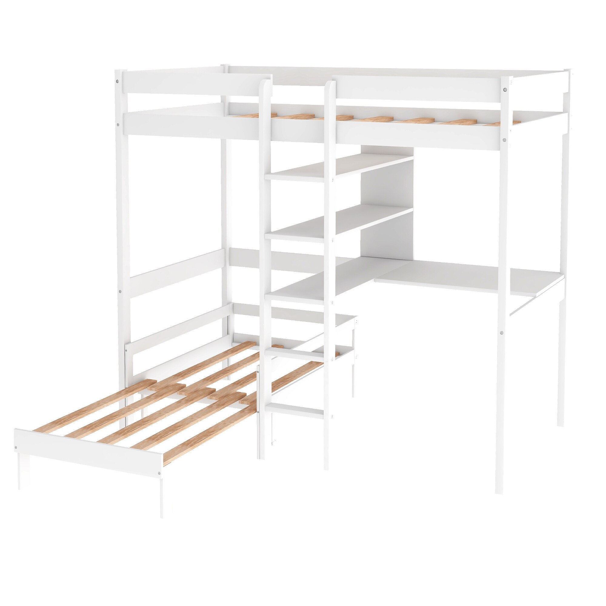 convertible loft bed with desk