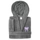 preview thumbnail 14 of 18, Sweet Kids 100% Polyester SUPER PLUSH Double Brushed Hooded Bathrobe - BOW Grey - L