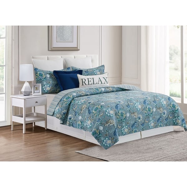 slide 2 of 5, Morrison Cotton Reversible Machine Washable Quilt Set