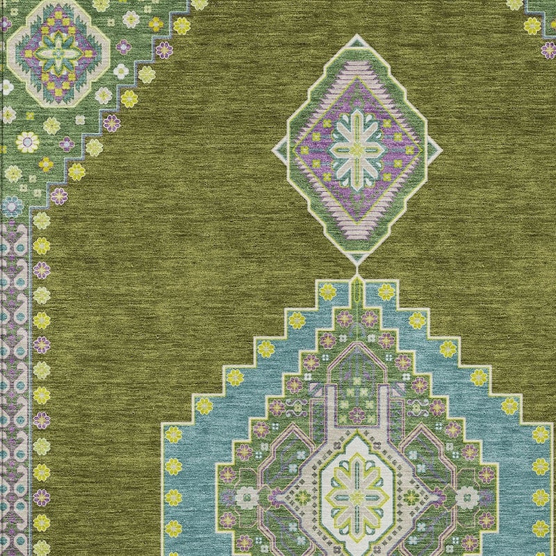HomeRoots Oriental Traditional Rectangle Outdoor Rug