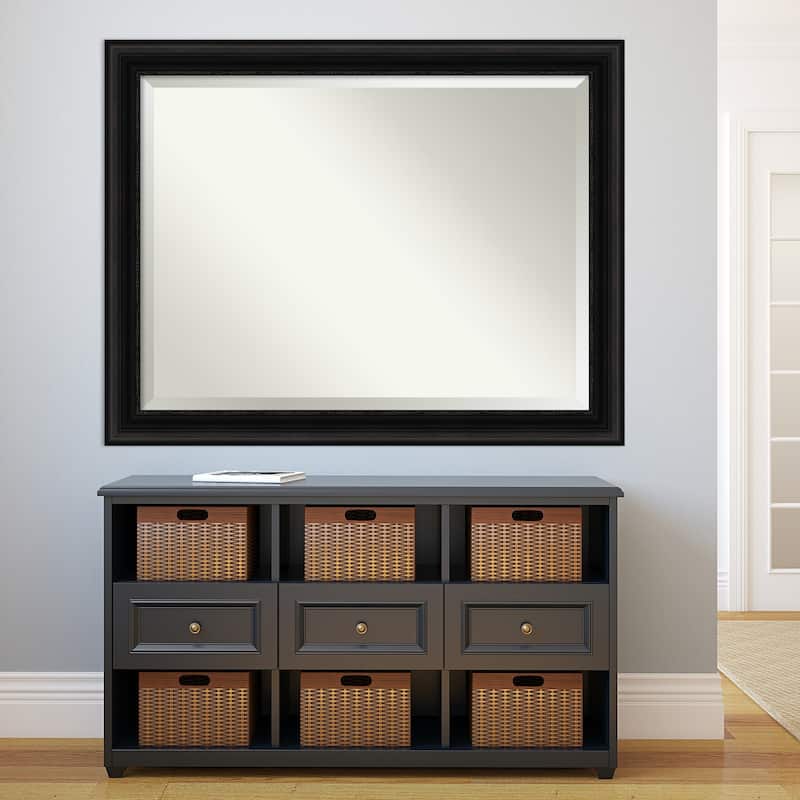 Beveled Bathroom Wall Mirror - Parlor Black Frame - Parlor Black