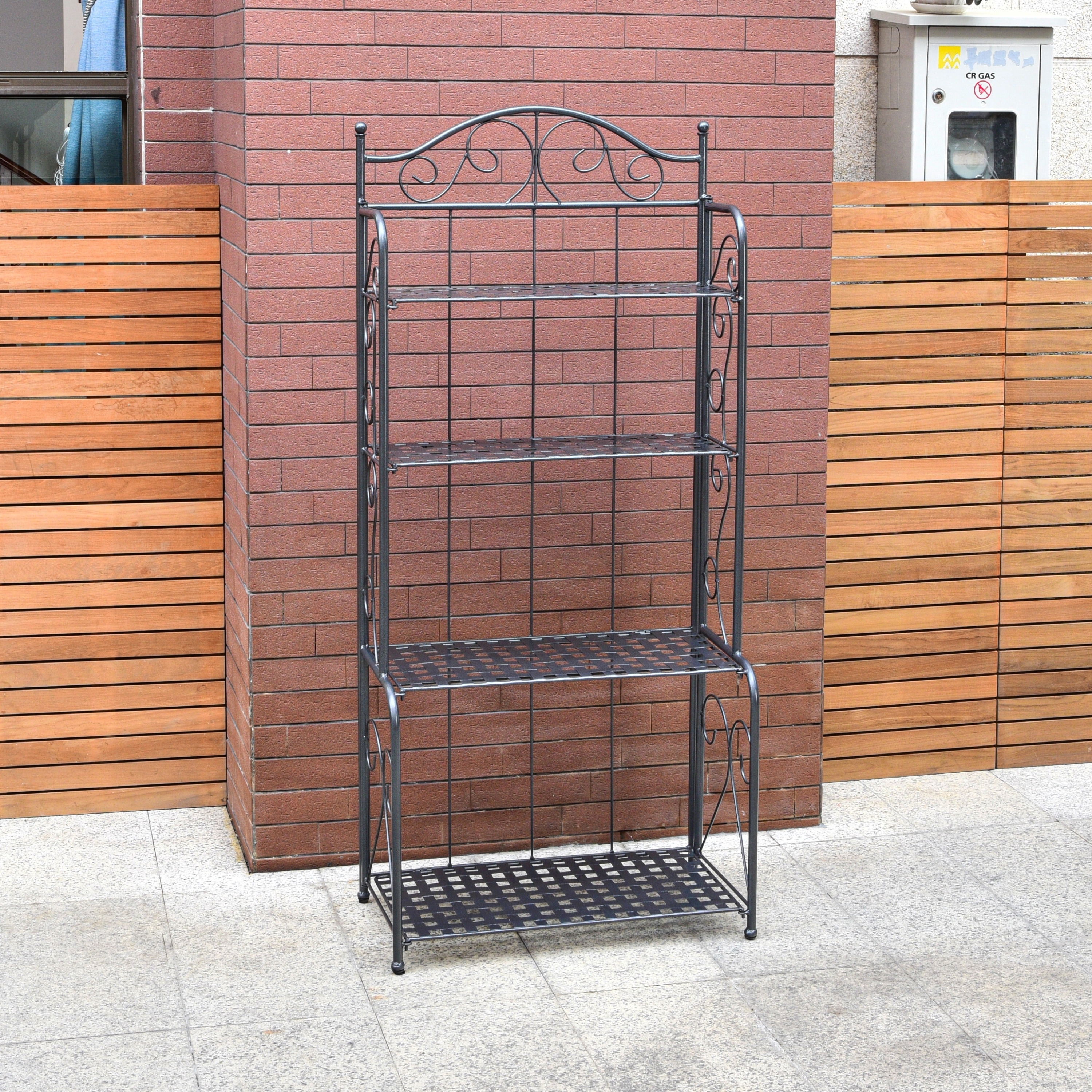 International Caravan IRON PATIO FOLDING OUTDOOR BAKERS RACK 3472 EP for sale online eBay