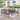 Patio Dining Set 7-Piece Metal Wood-look Geometric Rectangle Table and 6 Textilene Chairs