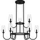 preview thumbnail 1 of 7, Viscount 9-Light Matte Black Chandelier