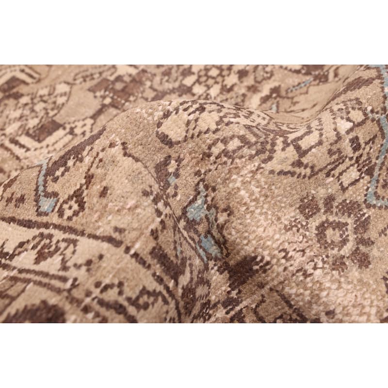 ECARPETGALLERY Hand-knotted Antalya Vintage Tan Wool Rug - 3'3 x 17'1