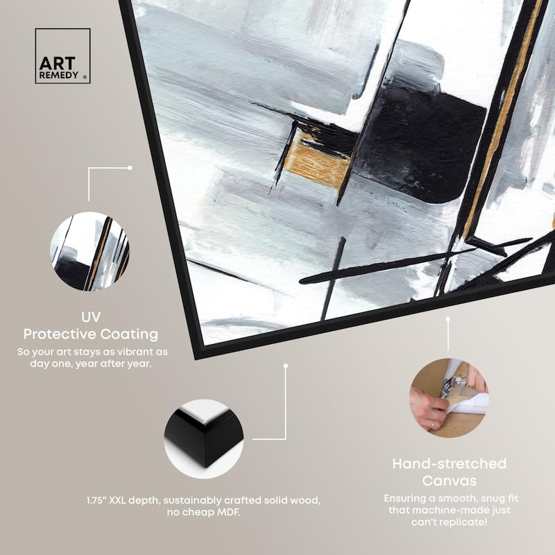 Interlocking Black Canvas Set of 2 by Art Remedy