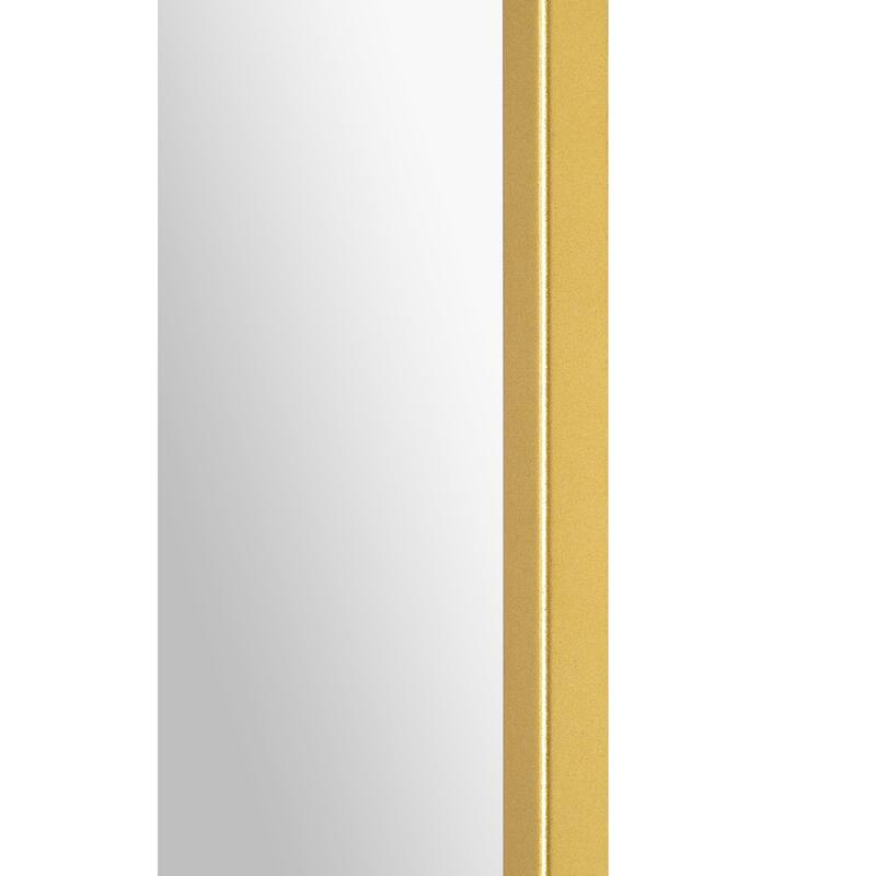 Arch Shape Iron Framed Wall Mirror - 36" - Gold and Clear