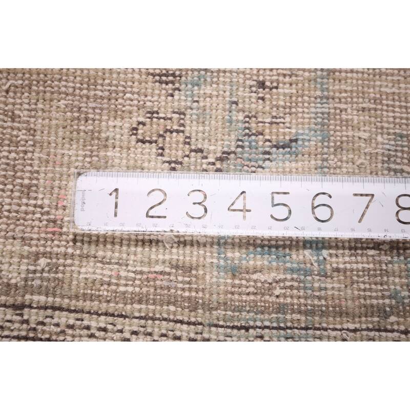 Gray Blue Tabriz Persian Vintage Area Rug Hand-Knotted Wool Carpet - 8'0"x 10'7"