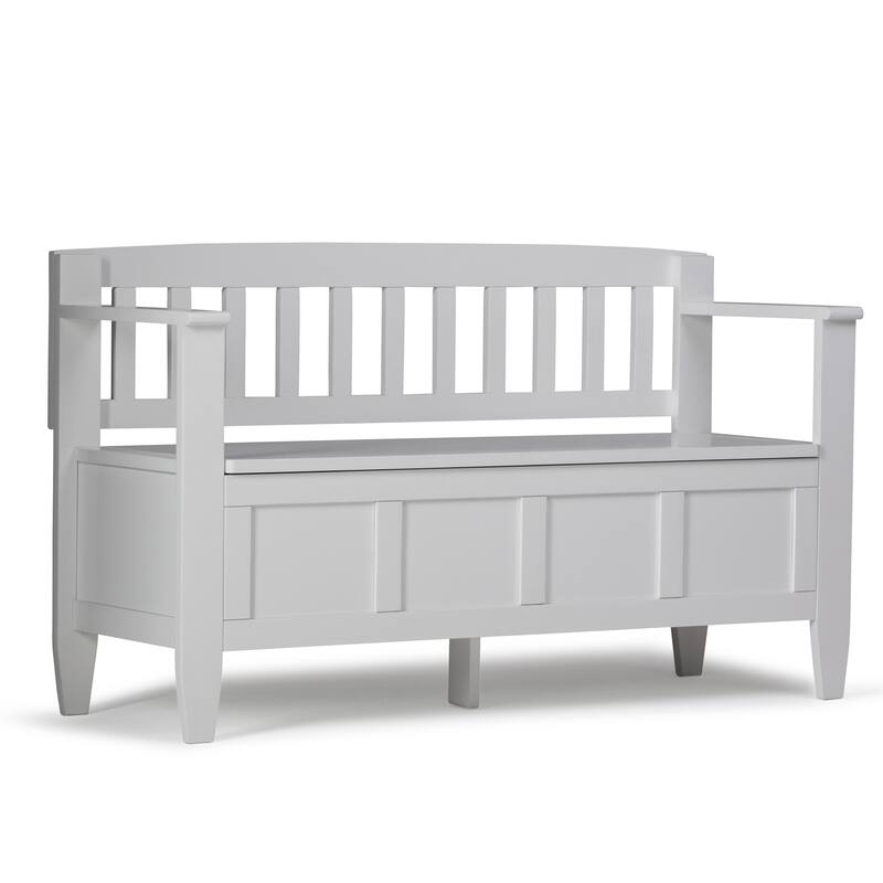 WYNDENHALL Riverside SOLID WOOD 48 inch Wide Contemporary Entryway Storage Bench - 20 inch wide