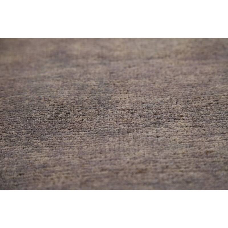 Modern Gabbeh Oriental Foyer Rug Grey Handmade Wool Carpet - 3'0"x 4'10"