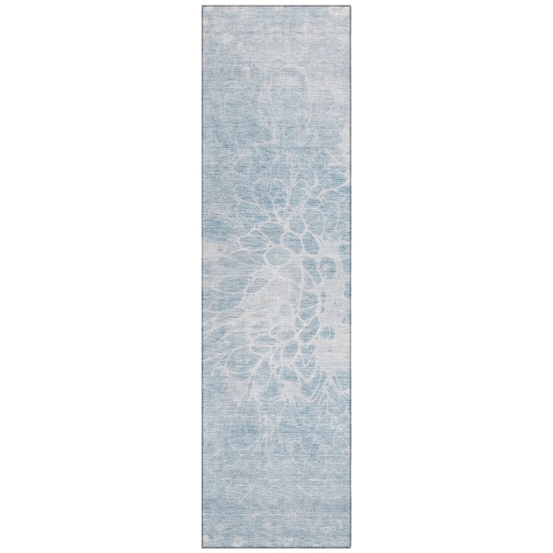 Machine Washable Indoor/ Outdoor Chantille Modern Vintage Floral Rug