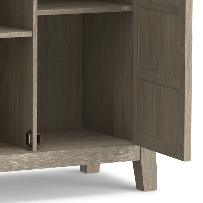 WYNDENHALL Mansfield SOLID WOOD 32 inch Wide Transitional Low Storage Cabinet - 32"w x 14"d x 31"h