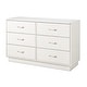 preview thumbnail 11 of 10, South Shore Logik 6-Drawer Double Dresser Pure White