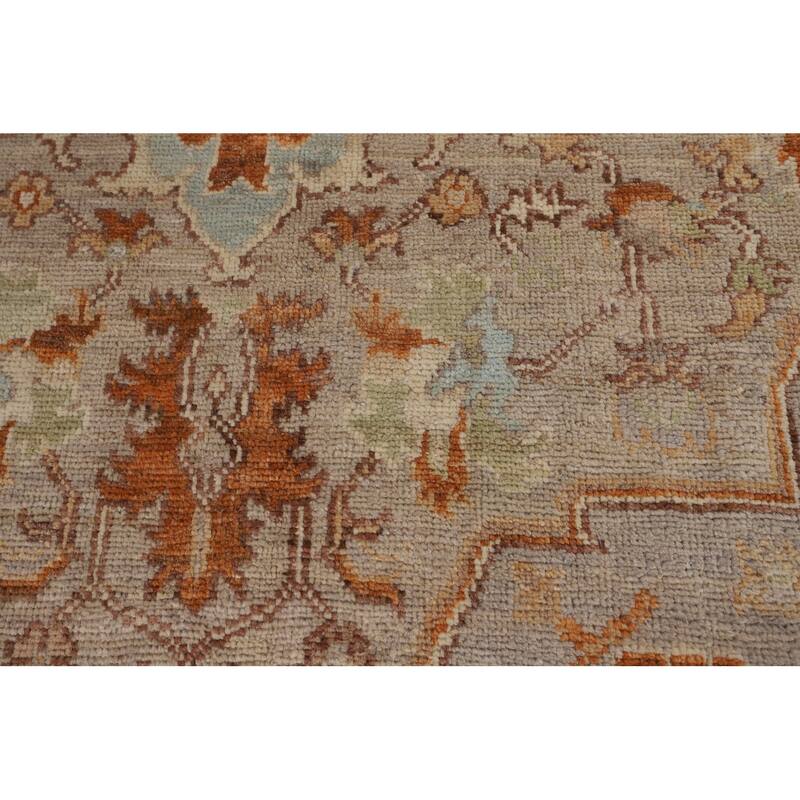 Vegetable Dye Oushak Turkish Area Rug Handmade Oriental Wool Carpet - 6'0"x 9'0"