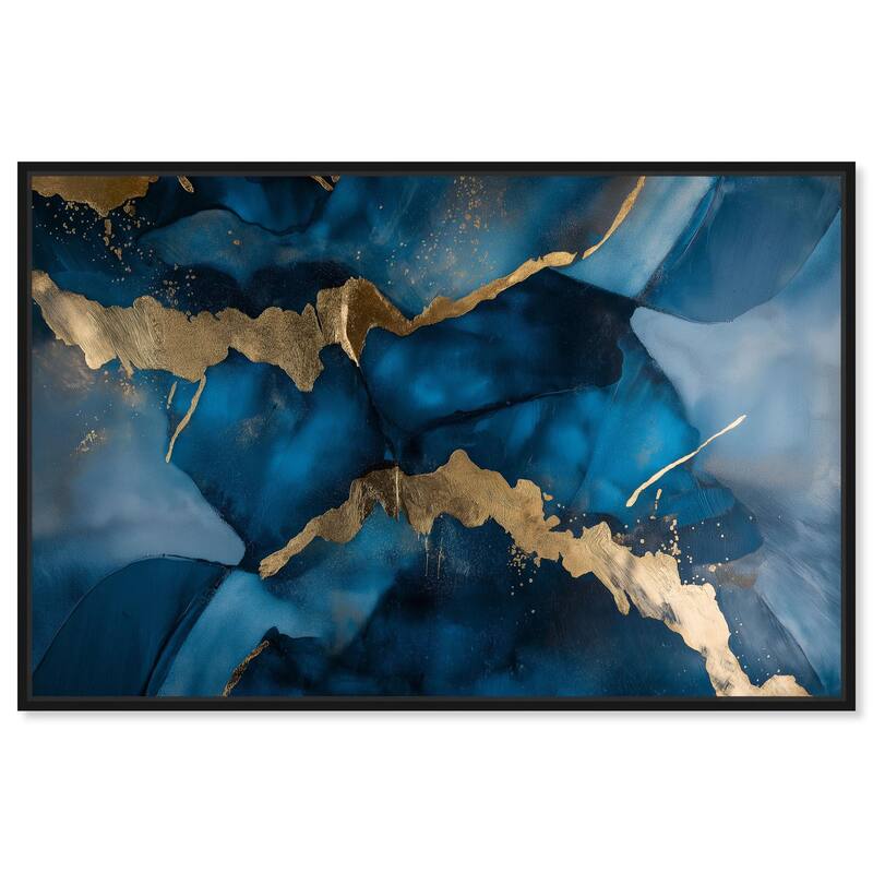 Dark Texture Golden Touch III Canvas by Art Remedy - Black - 15" x 10"