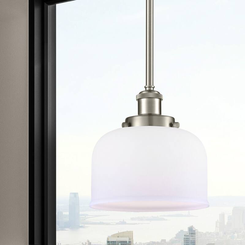 Innovations Lighting Large Bell 8" Wide Mini Pendant - Rod Hung