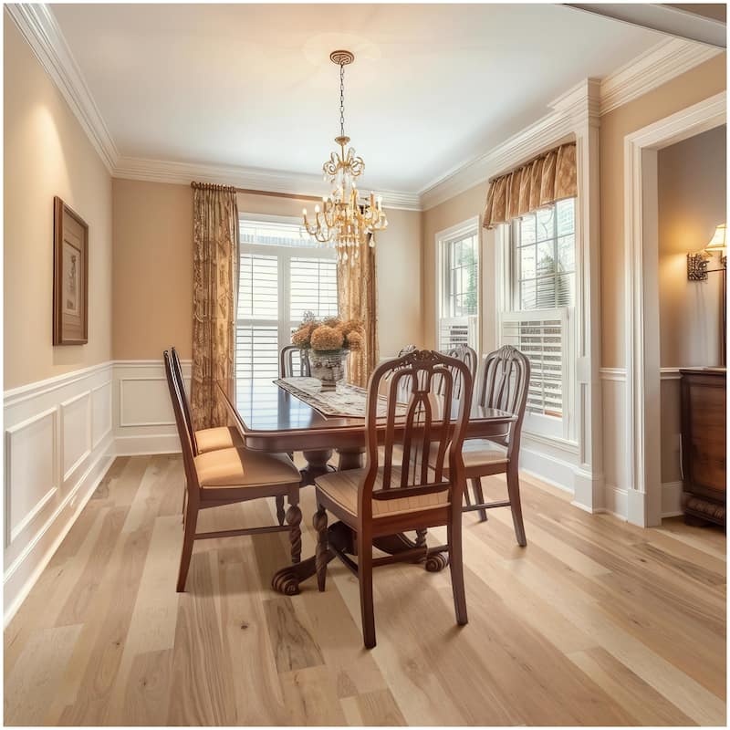 Shaw SW773 Repel 7" Wide Wire Brushed Engineered Hickory Hardwood