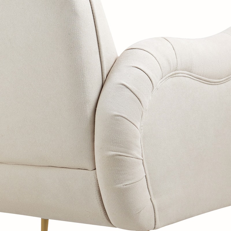 Accent Chair With Metal Gold Legs