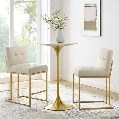Privy Counter Stool Upholstered Fabric Set of 2 - N/A