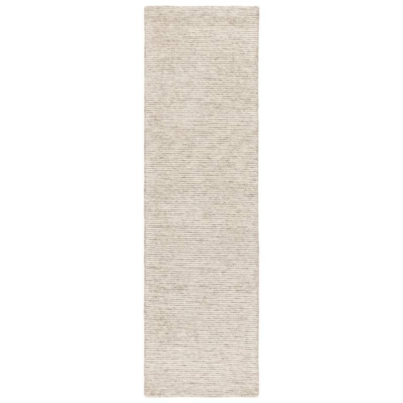 SAFAVIEH Handmade Ebony Sora Wool Rug - 2'3" x 8' Runner - Green/Ivory