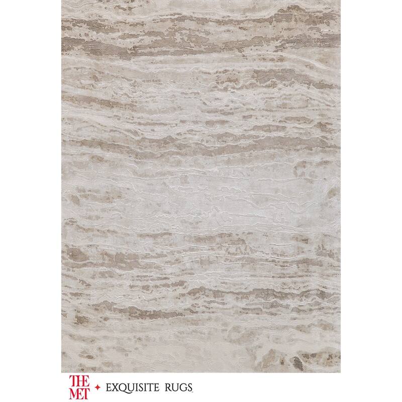 The Met X Exquisite Rugs Travertine Beige Area Rug