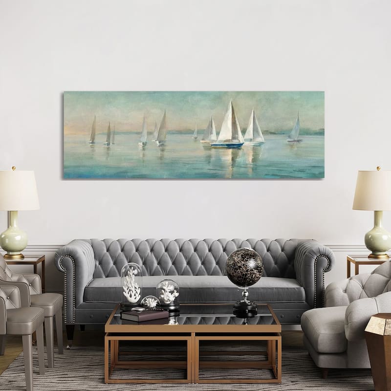 iCanvas "Sailboats at Sunrise" by Danhui Nai Canvas Print