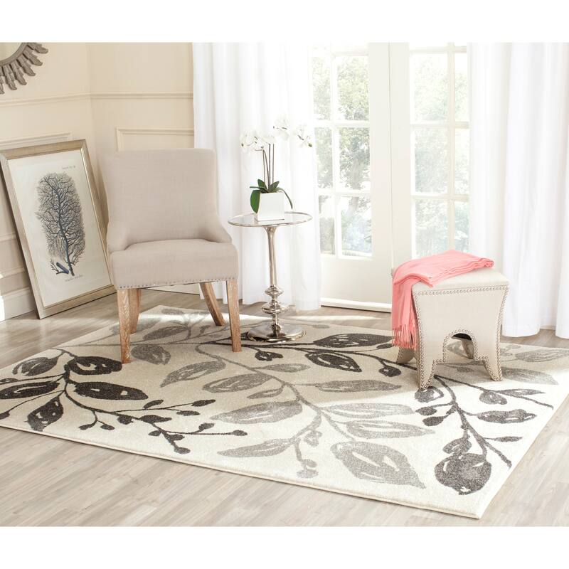 SAFAVIEH Porcello Sini Modern Rug - 4' x 5'7" - Ivory/Grey - Rectangle