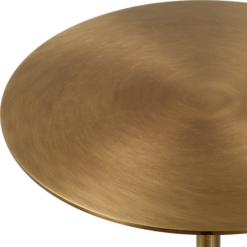 Marble Foot Drink Table - 22" - White and Gold