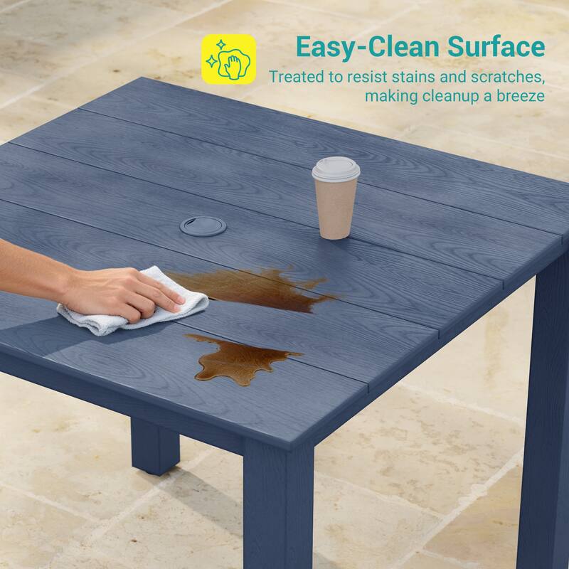 HIPS Outdoor Dining Set All-weather Patio Table and Chairs(Set of 5)