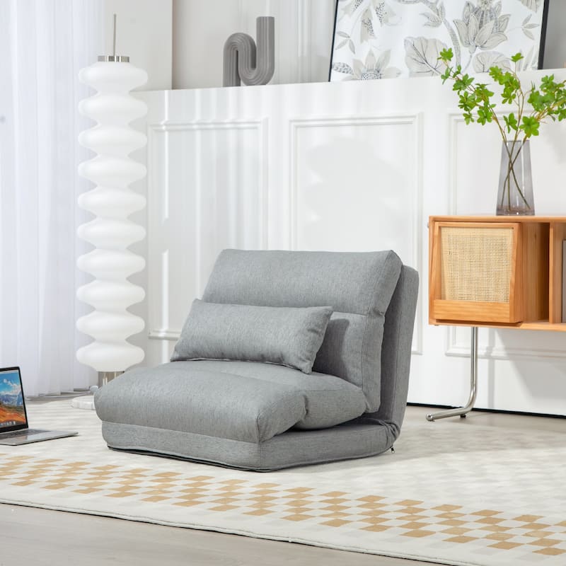 Modern 27.6" Folding Upholstered Chaise Lounges Chair with Pillow for Living Room