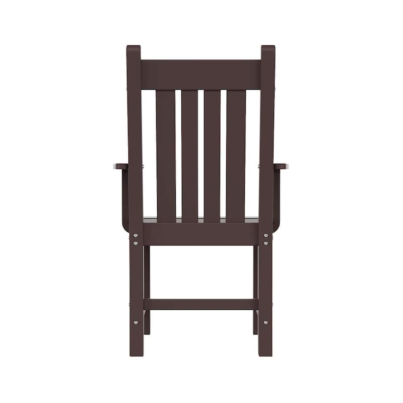 Laguna Hdpe All Weather Outdoor Patio Dining Chair With Arms
