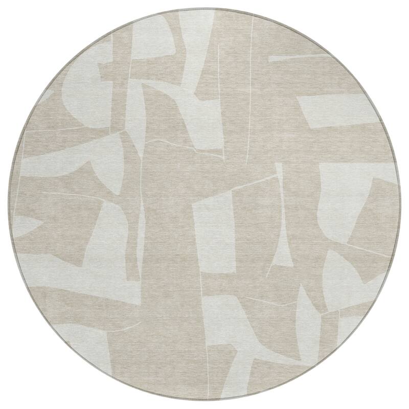 Machine Washable Indoor/ Outdoor Modern Creede Chantille Rug