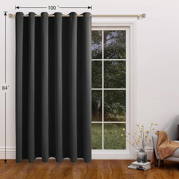 dimension image slide 8 of 9, Wall Room Divider Screens Sound Proof Wide Blackout Curtain, 1 Panel