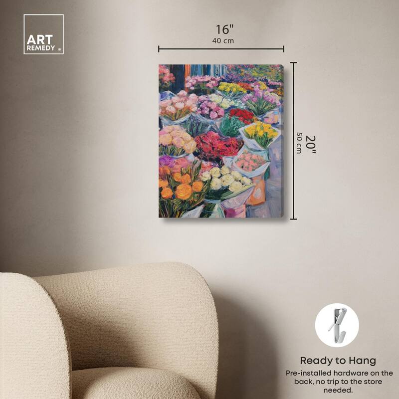 Market Blooms I Canvas by Art Remedy, Gallery Wrapped