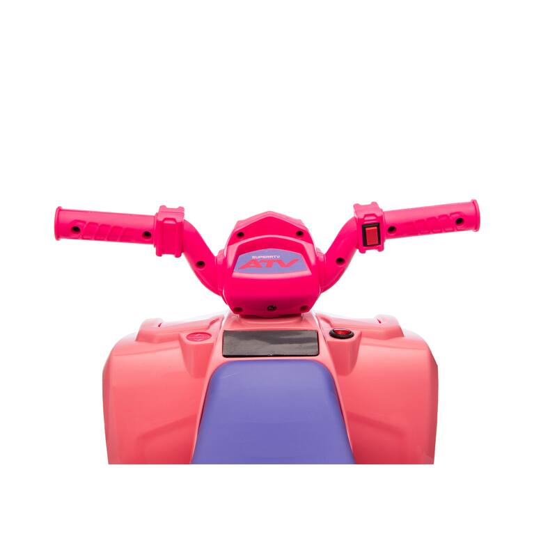 Off-Road Toy Car Battery Powered Electric Car White Pink Electric Vehicle Ride On ATV with Ergonomic Seat