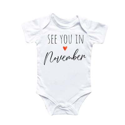 November Baby Announcement - Baby Boy Girl Clothes Infant Bodysuit Funny Cute Newborn