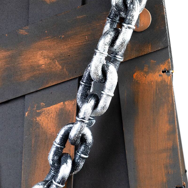 63" Animated and Lighted Chained Shaking Coffin Halloween Decoration